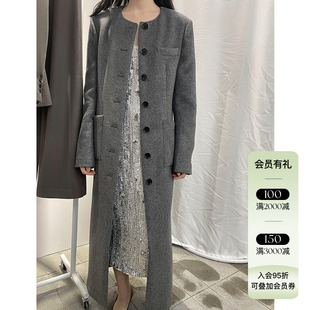 清仓4折AUTI SEMINARIO 23AW秋冬新品 圆领⻄装⼤⾐外套