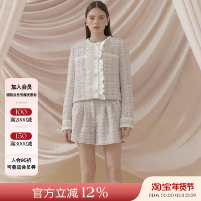 小香风韩国粗花呢外套现货授权