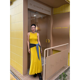 纯色背带无袖 cloche 25AW秋冬 连衣裙羊毛针织长裙 code 主推款