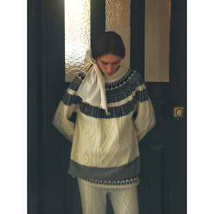 VIKTORIACHAN 设计感绞花费尔岛针织毛衣女 25AW秋冬假日胶囊系列