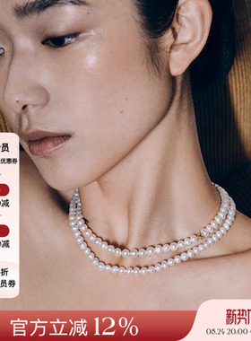 OOAK 流金系列 油画肌理经典泡沫珍珠项链女设计感轻奢双层项链