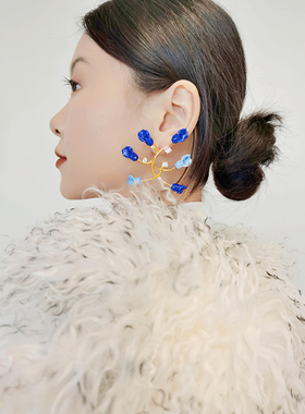 JACQUESWEI藤蔓水钻耳环