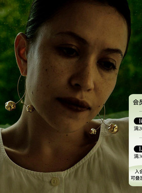 现货授权LEMANDORLE 24春夏新款 Ellipsis Box魔方吊坠耳环