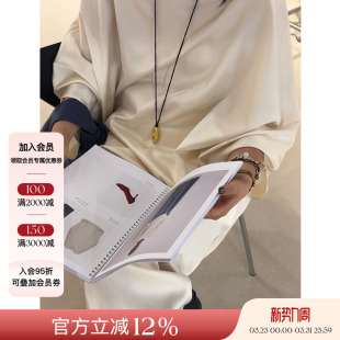 时尚 GIA 白色缎面简约连衣裙女长款 25SS春夏新品 STUDIOS