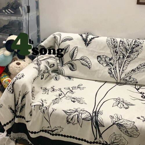复古沙发盖布美式沙发巾全盖雪尼尔四季通用沙发垫高级感沙发套罩