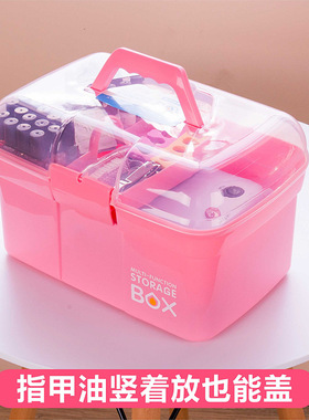 工具箱手提式双层多功能纹绣美甲