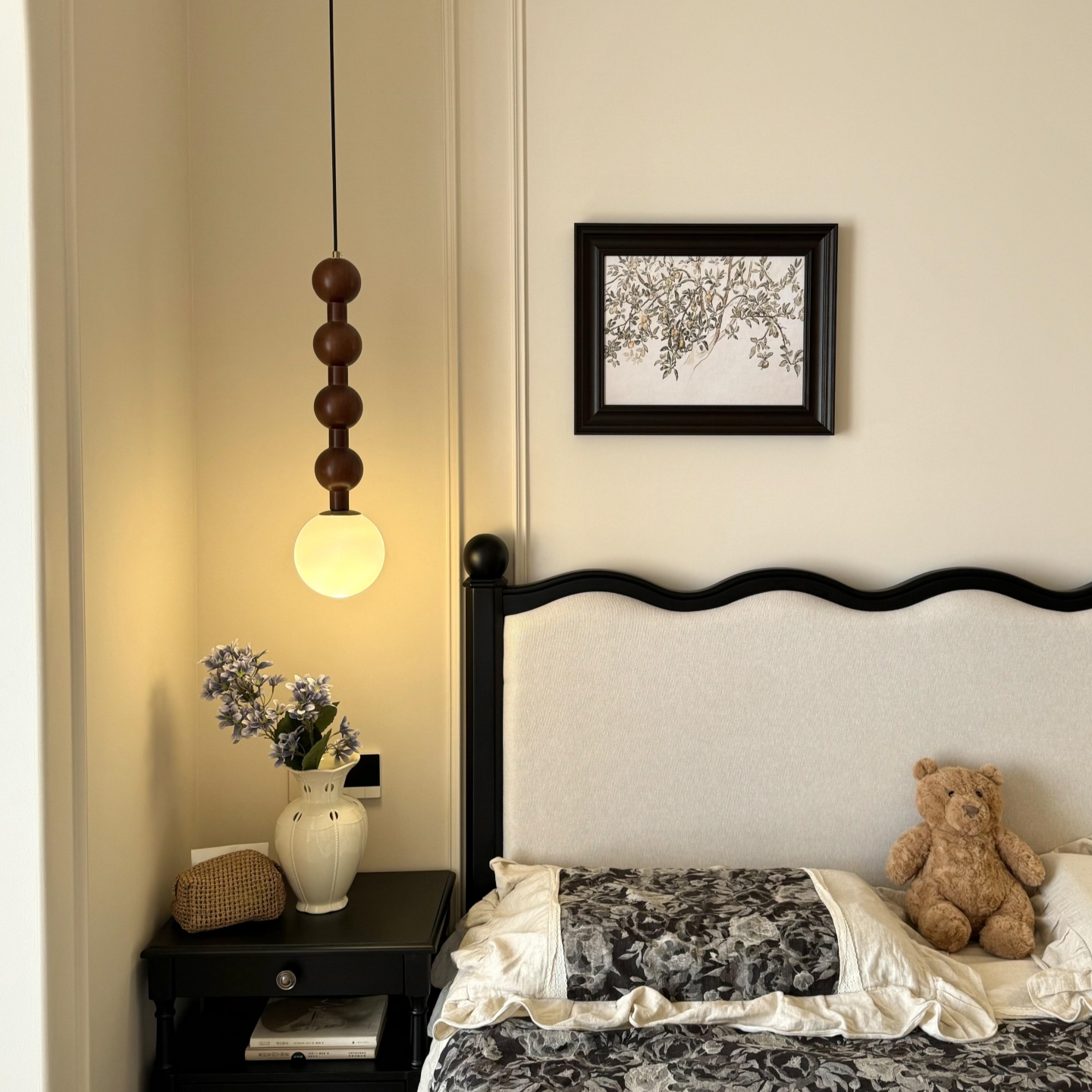 美式复古可升降卧室床头灯