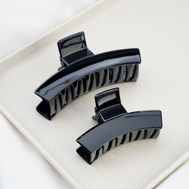 黑色喷漆抓夹平板爪夹发夹头饰发饰材料混批手工饰品配件