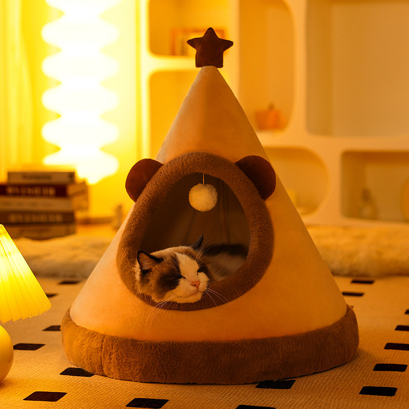 猫窝冬季保暖封闭式房子猫屋四季通用可拆洗秋冬帐篷冬天猫咪垫子