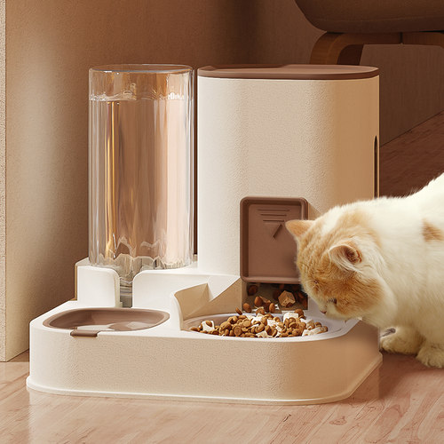 猫碗双碗自动饮水自动喂食器猫盆