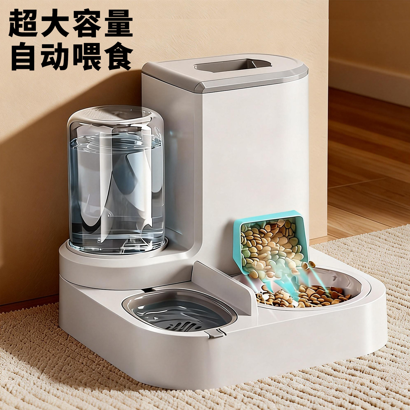 猫碗猫咪饮水机宠物自动喂食器狗狗饮水器喝水续水神器不插电水壶