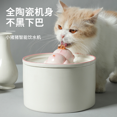 猫咪饮水机陶瓷自动循环喂水器