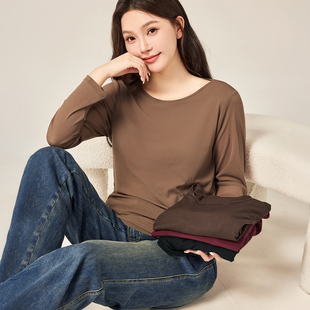MsShe大码女装2026新款秋装时尚圆领高弹网眼打底衫T恤