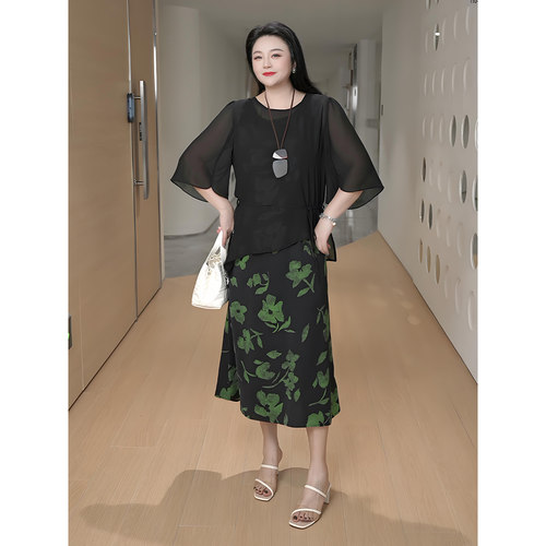 MsShe大码女装套装后背开叉
