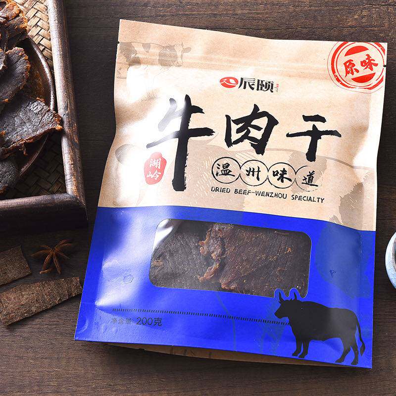 辰颐物语严选牛肉干酱卤手撕黄牛湖岭内蒙古风味干牛肉温州原味道