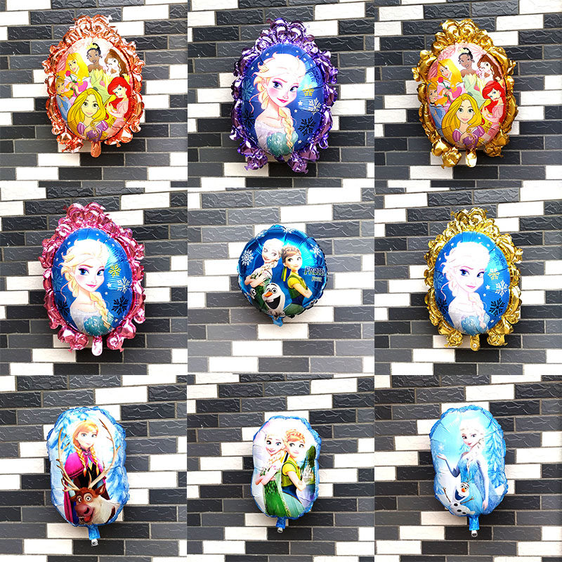 冰雪奇缘爱莎安娜公主女孩生日派对场景布置宝宝周岁百天气球装饰