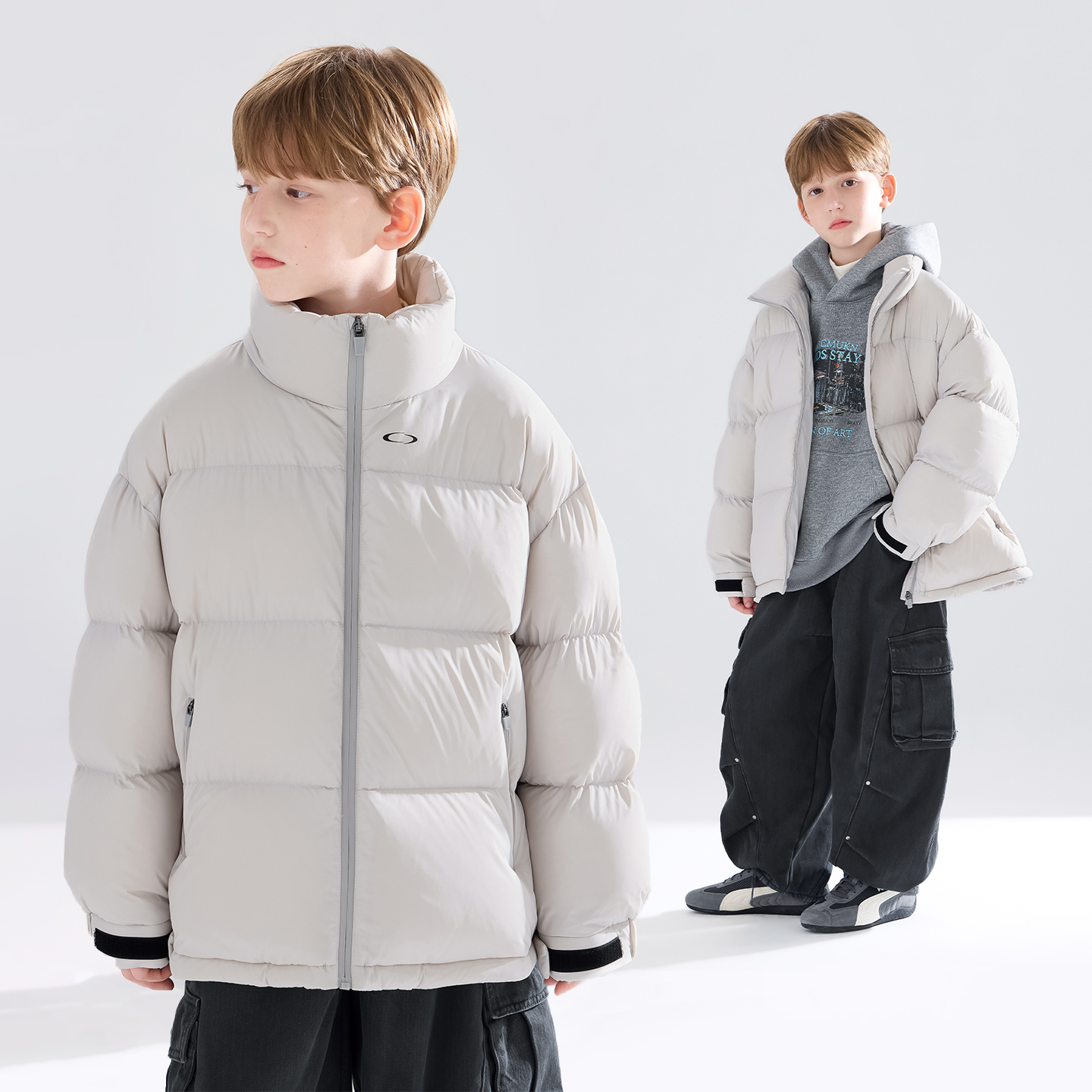 【宁儿粉丝专享】潮牌机能感印花羽绒服90绒外套男童冬新款