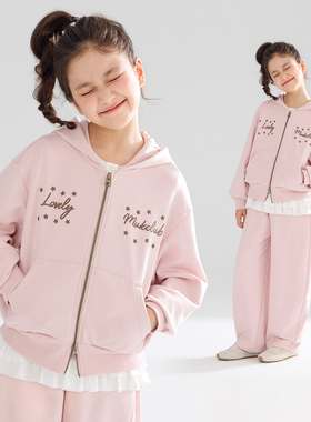 【宁儿粉丝专享】sorona吸湿棉复古五角星外套裤子套装女童春