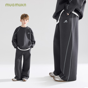 轻量化潮酷撞线运动卫裤 双面棉男童26春 宁儿粉丝专享