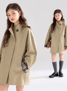 【宁儿粉丝专享】儿童立领斜襟风衣