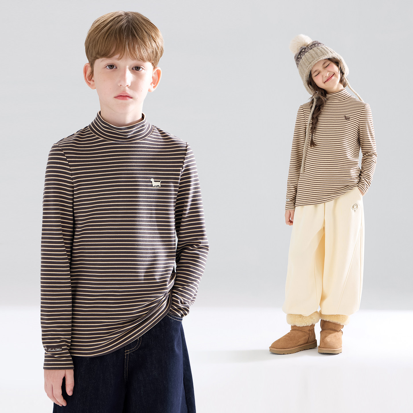 【天天粉丝专享】男女童小狗印花打底衫德绒抗静电长袖冬季新款,童装/婴儿装/亲子装,T恤,淘宝优惠券,粉丝福利购,淘宝优惠卷