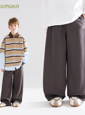 【宁儿粉丝专享】美式复古弯刀裤棉质运动休闲卫裤子男童26春