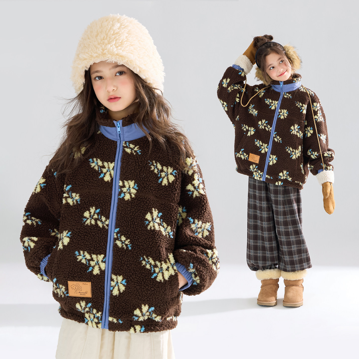 【宁儿粉丝专享】花朵提花羊羔绒外套满印棉服休闲女童冬新款,童装/婴儿装/亲子装,普通外套,淘宝优惠券,粉丝福利购,淘宝优惠卷