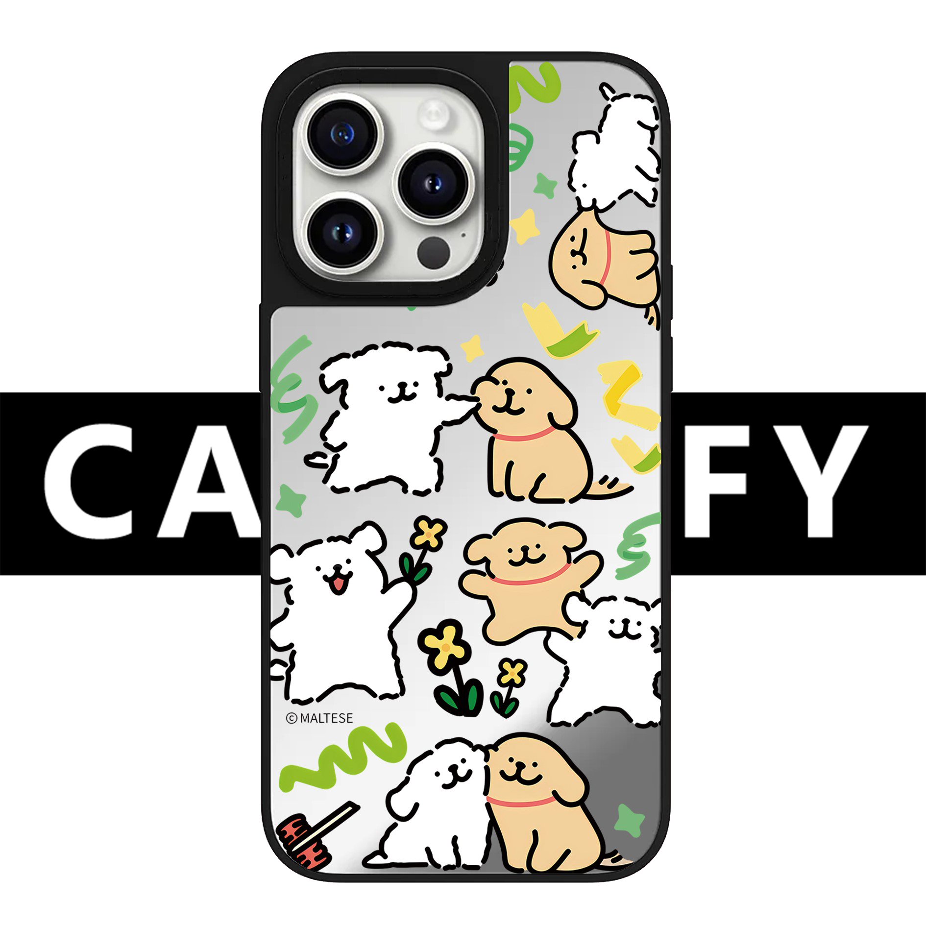 CASETi联名相拥线条小狗MagSafe适用iPhone16ProMax手机壳苹果14新款13pro防摔15plus少女12磁吸FY华强北潮牌
