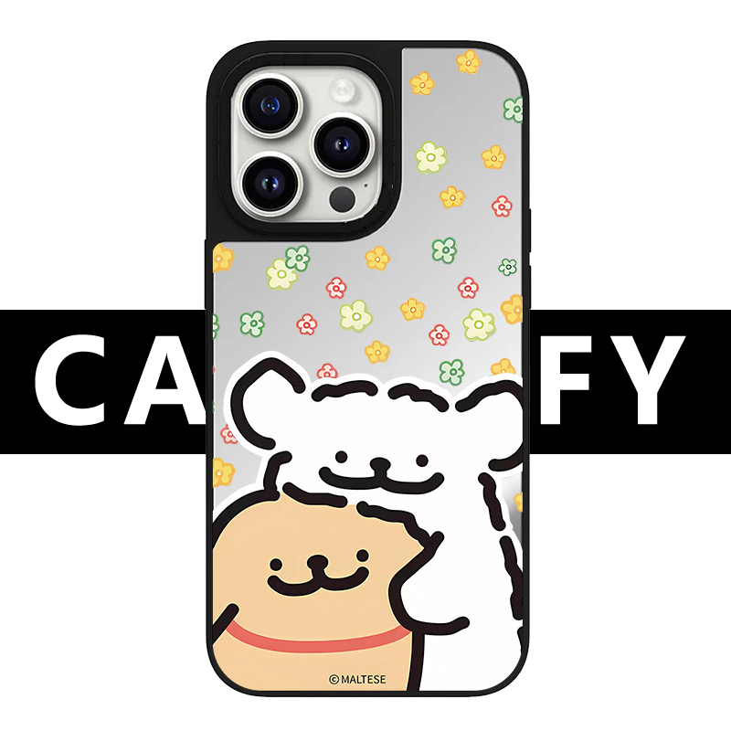 CASETi联名相拥线条小狗MagSafe适用iPhone16ProMax手机壳苹果14新款13pro防摔15plus少女12磁吸FY华强北潮牌