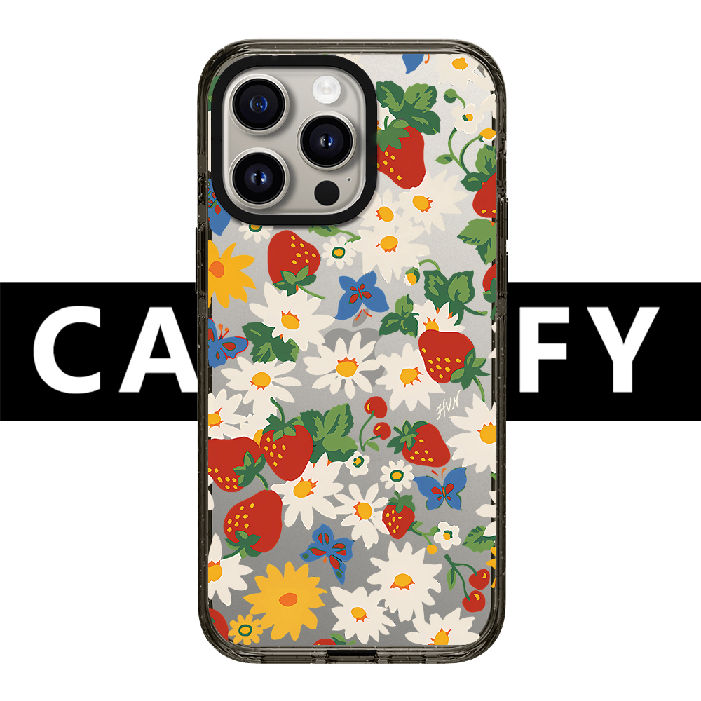 CASETi联名赵露思同款草莓雏菊16Pro适用iPhone15ProMax苹果14plus手机壳13网红小众日韩12防摔FY华强北磁吸