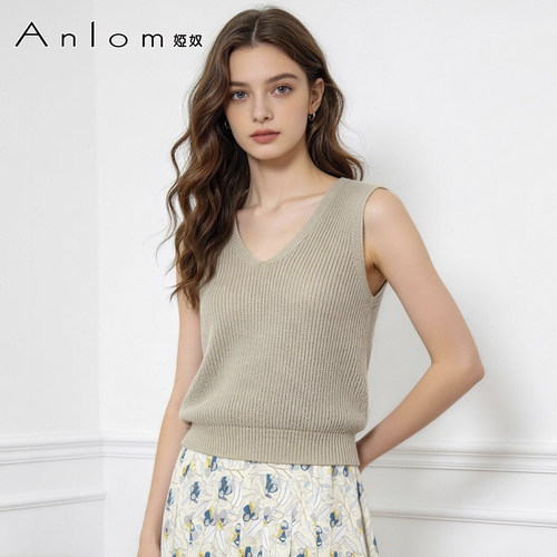 Anlom/娅奴亚麻针织吊带背心