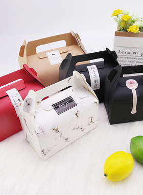 烘焙包装手提西点盒甜品外卖炸鸡打包盒慕斯蛋糕瑞士蛋糕毛巾卷盒