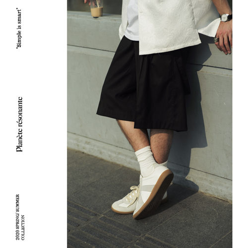 复古短裤廓尔喀可拆卸背带短裤