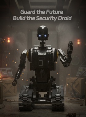 70001AmazingBlock经典安保机器人积木摆件拼装遥控模型儿童玩具