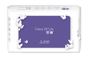 裳袖 卫生巾加长夜用430超长超薄瞬吸棉柔亲肤负离子舒睡姨妈巾女