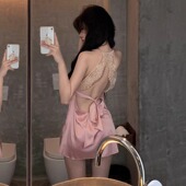 高级感家居服套装 性感吊带睡衣女冰丝薄款 火辣睡裙纯欲2023年新款