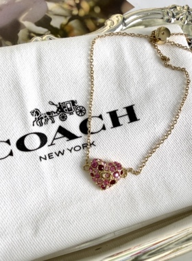 Coach蔻驰 经典女士手链 金色 珐琅 时尚简约 送女友 生日礼物