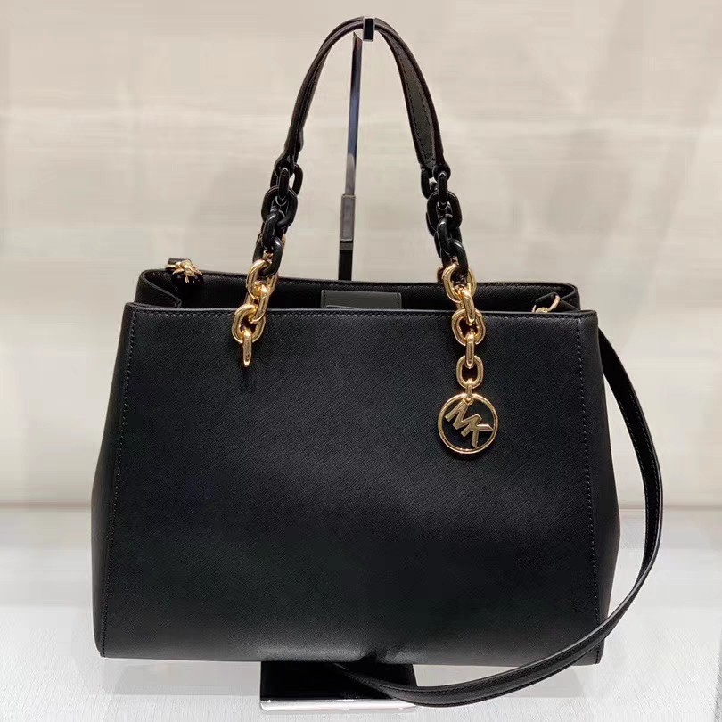 MICHAEL KORS迈克科尔斯十字纹牛皮经典时尚链条手提包中号戴妃包