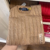 美国直邮拉夫劳伦ralph lauren麻花小马标圆领纯棉针织衫 女士毛衣