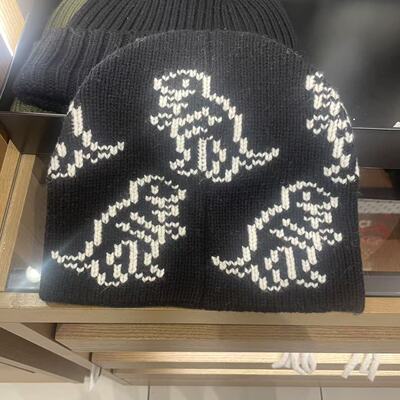 【新品】COACH/蔻驰 新款恐龙印花黑色针织比尼帽高级感男女同款