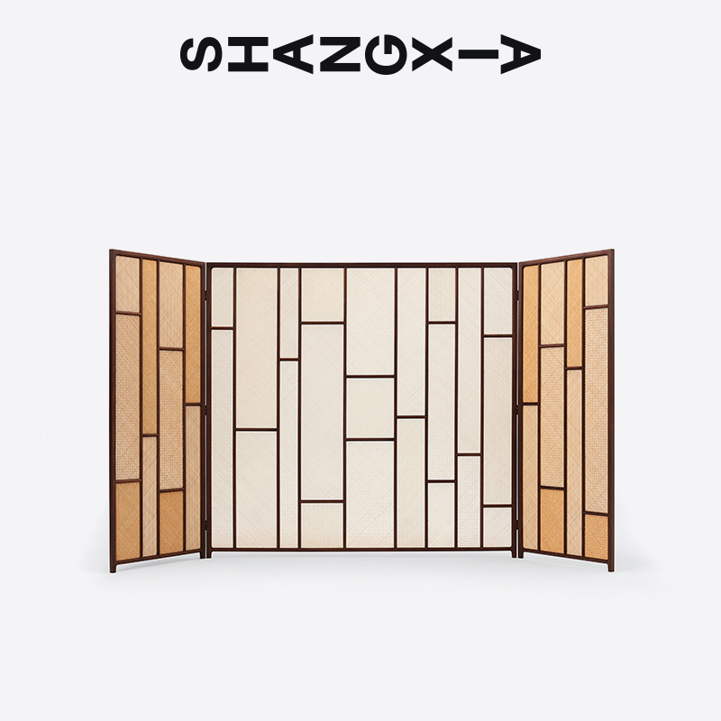 SHANG XIA上下 胡桃木竹刻屏风-哑光