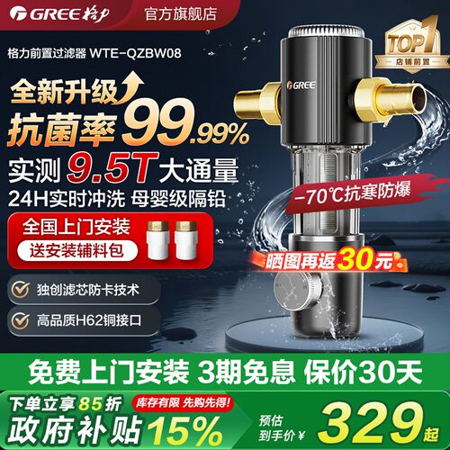格力前置过滤器9.5T自动反冲洗