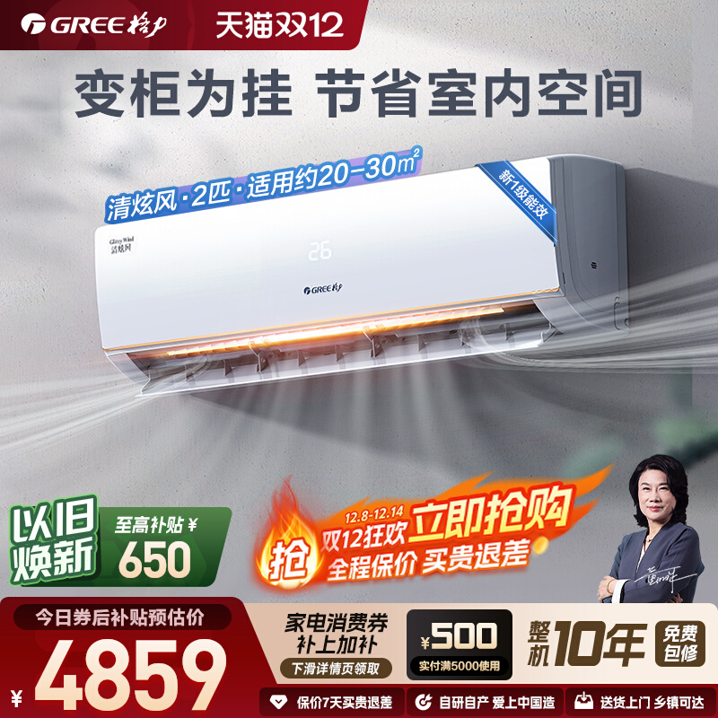 格力官方一级大挂机2匹清炫风