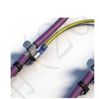 TSC-RCL屏蔽夹带接头电缆防电磁PE电缆线夹接地端子0.5-6MM平方