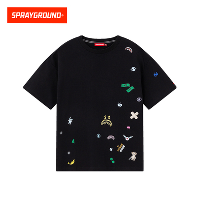 SprayGround鲨鱼嘴印花短袖T恤