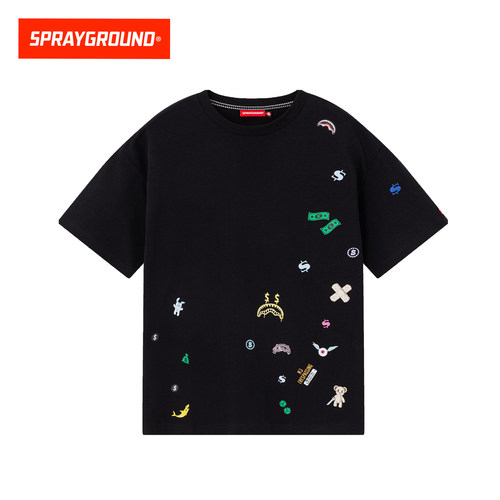 SprayGround鲨鱼嘴印花短袖T恤