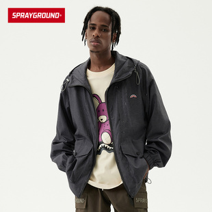 防风夹克男休闲宽松工装 薄款 SprayGround高街潮流时尚 外 特卖