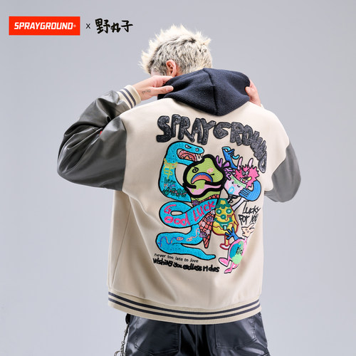 SG鲨鱼嘴X野丸子联名棒球服夹克