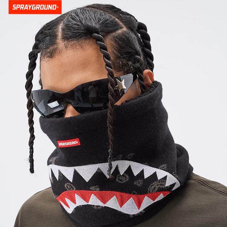 SprayGround鲨鱼嘴护脖保暖围巾