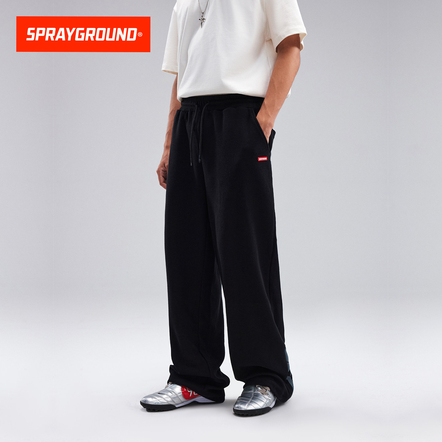 SprayGround鲨鱼嘴直筒休闲裤